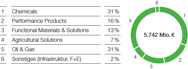Zugänge zu Sachanlagevermögen nach Segmenten 2015 (Tortendiagramm)