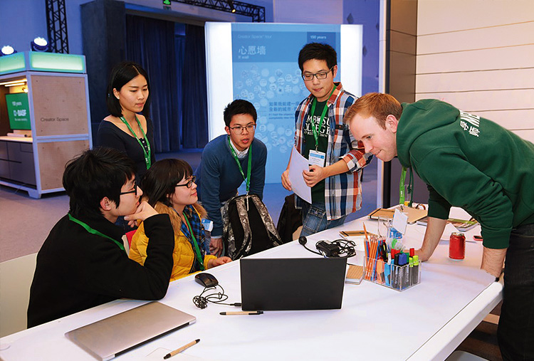 Ein Team der East China Normal University gewann mit der Idee „Carbon Coin“ den 24-stündigen Creatathon. (Foto)