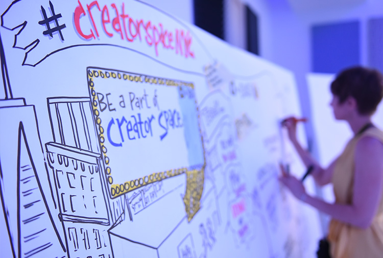 Communal sportsmanship: Participants in the jam session held by BASF and adidas developed an idea for a cycling association that uses the energy generated from pedaling for the public good. (photo)