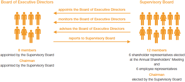 Two-tier management system of BASF SE (graphic)