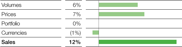 Functional Materials & Solutions – Performance Materials – Factors influencing sales (bar chart)