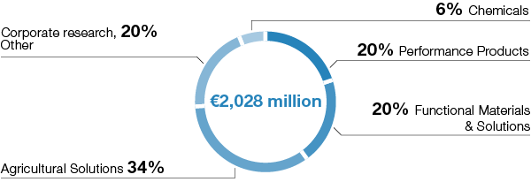 Research and development expenses by segment 2018 (pie chart)