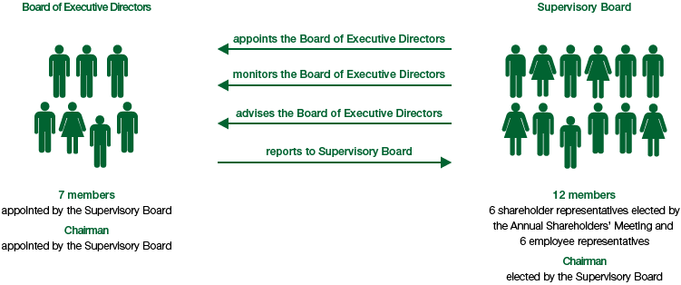 Two-tier management system of BASF SE (graphic)