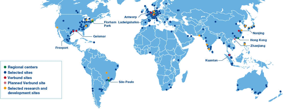 BASF sites (map)