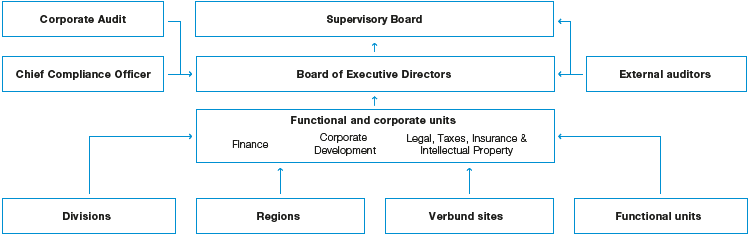 Organization of BASF Group’s risk management (organigram)