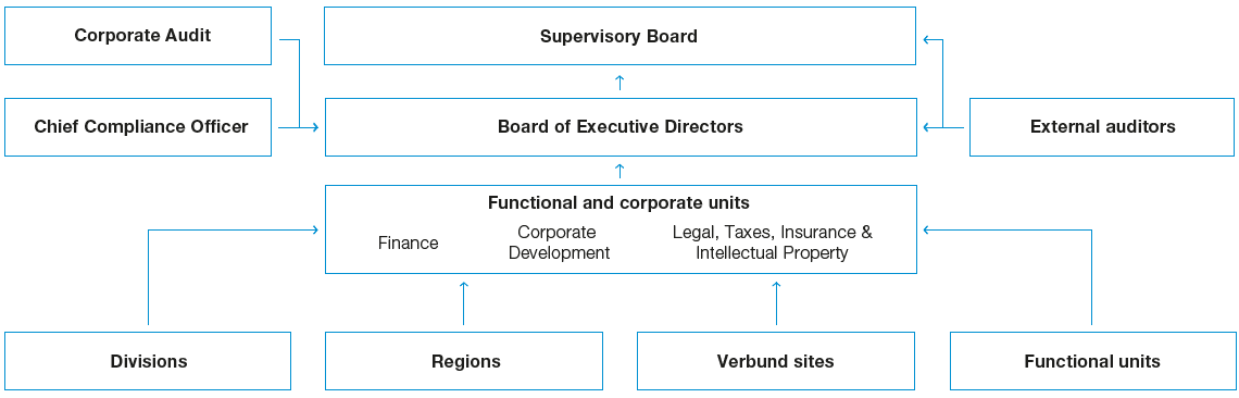 Organization of BASF Group’s risk management (organigram)