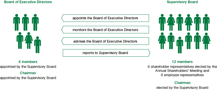 Two-tier management system of BASF SE (graphic)